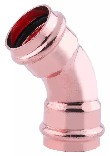 Réz press ív 45° BB 28mm