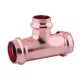 Réz press szűkítő T-idom 22x15x22mm